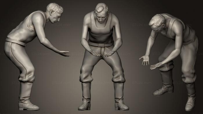 Figurines of people (workers 5, STKH_0159) 3D models for cnc